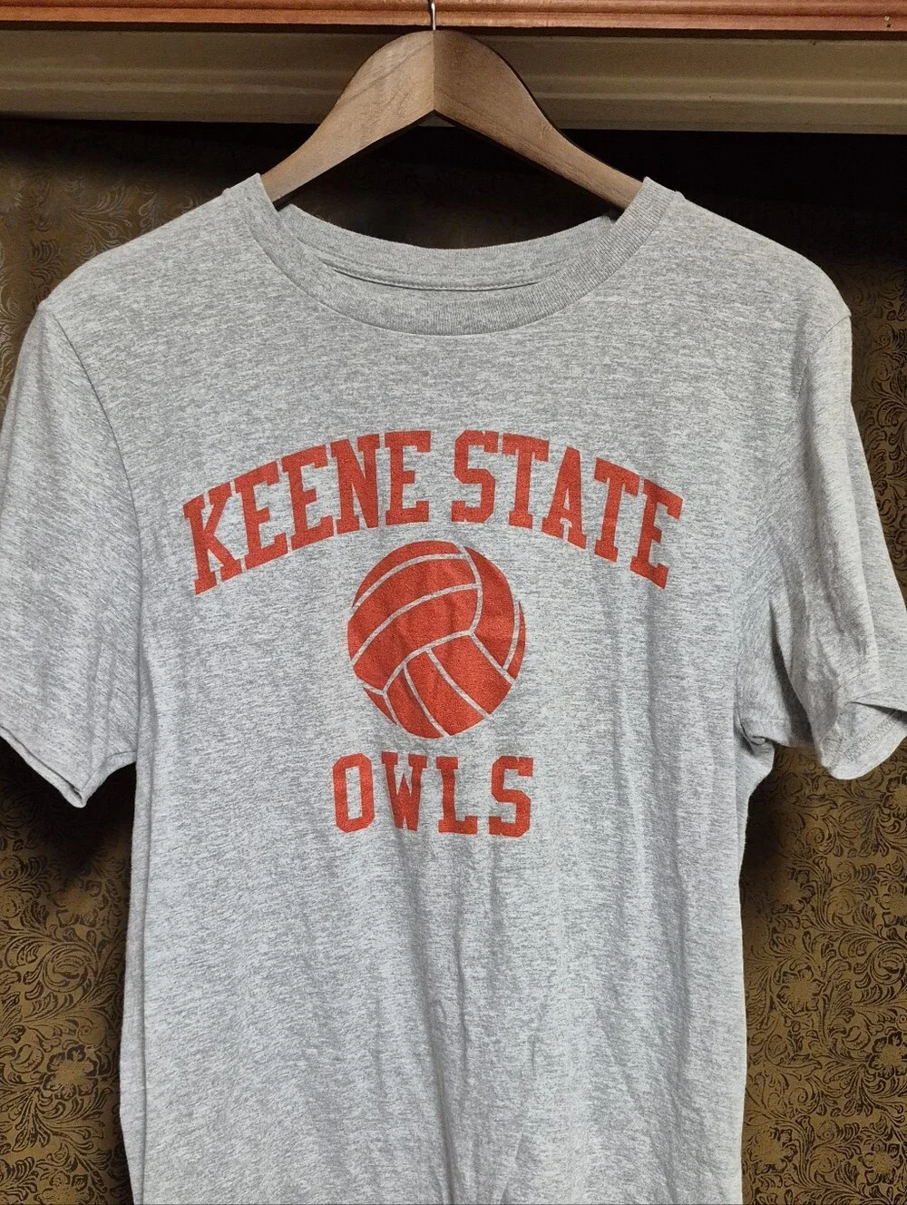 adidas Keene State Owls Gray and Red Volleyball Tee